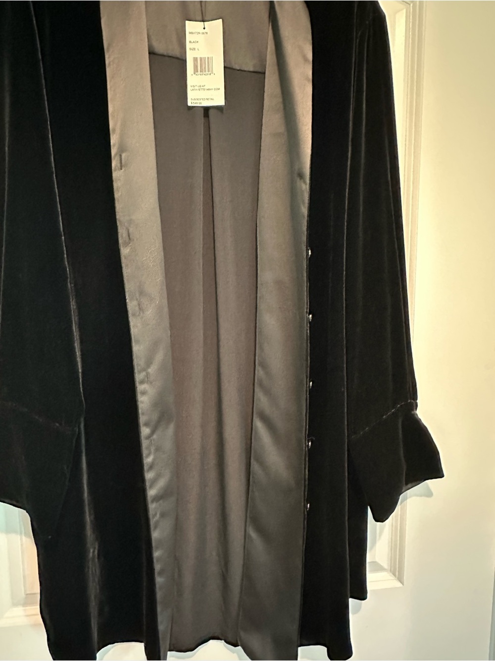 NWT LAFAYETTE 148  SZ L WOMEN's long blazer/jacket. Black $548 retail - Picture 7 of 10